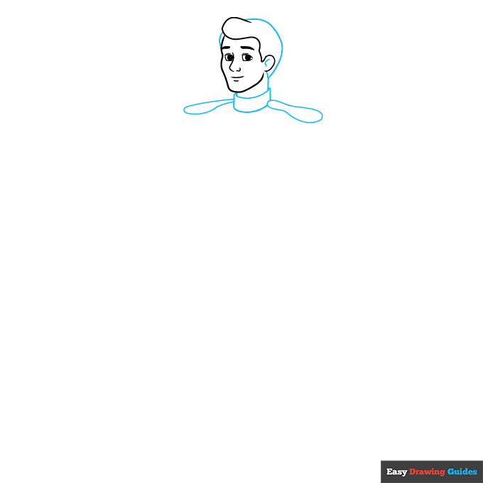 Prince Charming step-by-step drawing tutorial: step 3