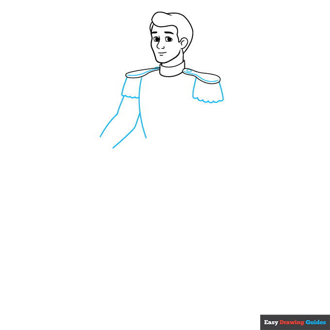 Prince Charming step-by-step drawing tutorial: step 4