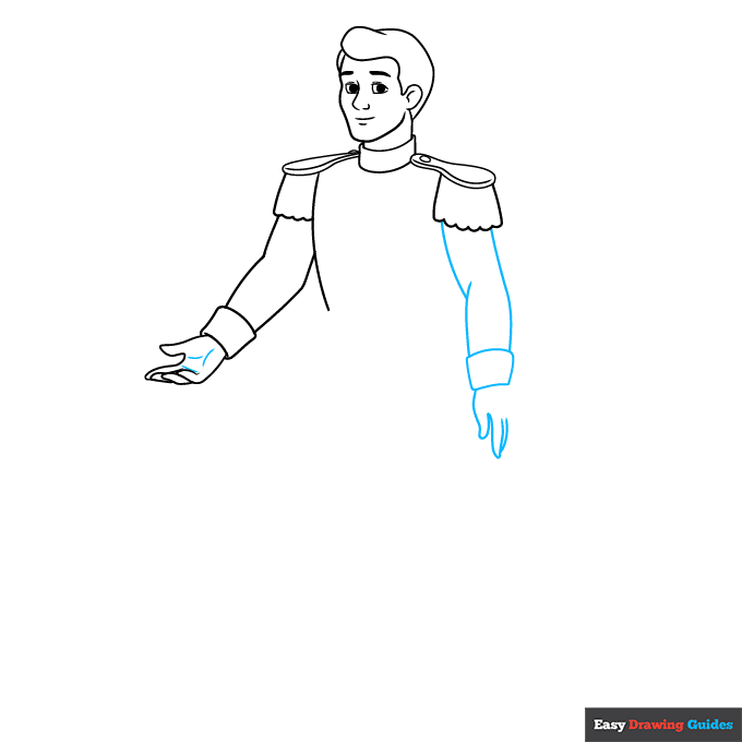 Prince Charming step-by-step drawing tutorial: step 6