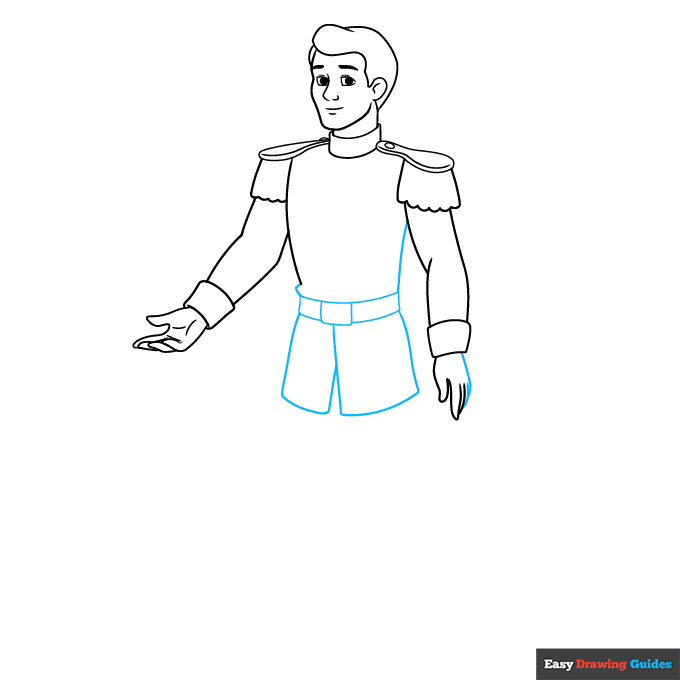 Prince Charming step-by-step drawing tutorial: step 7