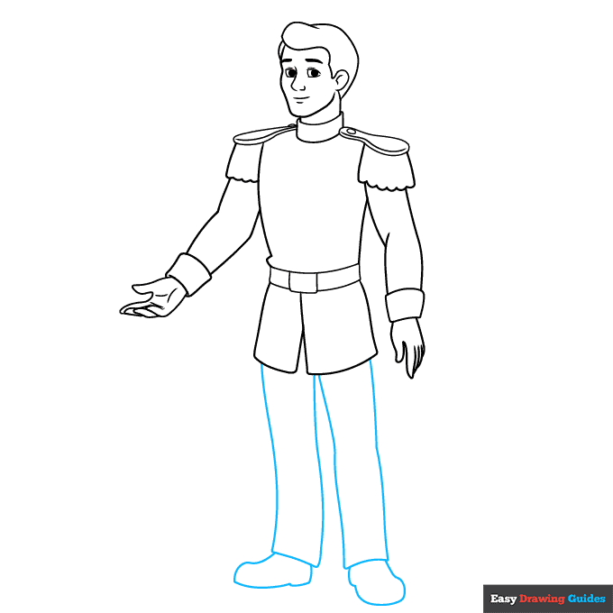 Prince Charming step-by-step drawing tutorial: step 8