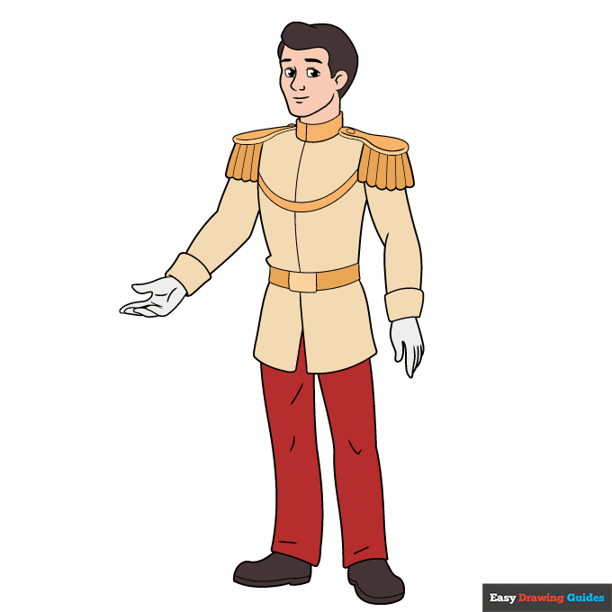 Prince Charming step-by-step drawing tutorial: step 11