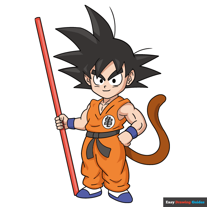 Son goku step-by-step drawing tutorial: step 11