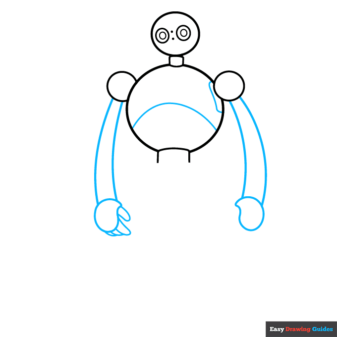 Wild Robot Roz step-by-step drawing tutorial: step 2
