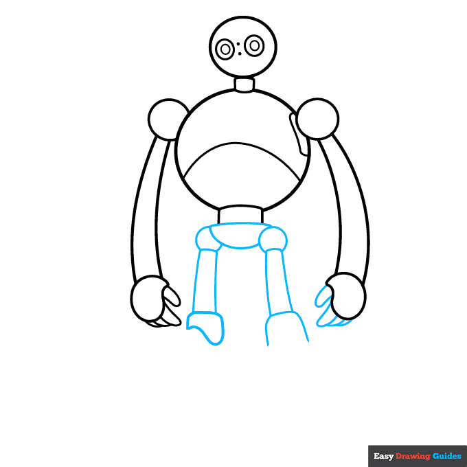 Wild Robot Roz step-by-step drawing tutorial: step 3