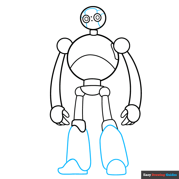 Wild Robot Roz step-by-step drawing tutorial: step 4