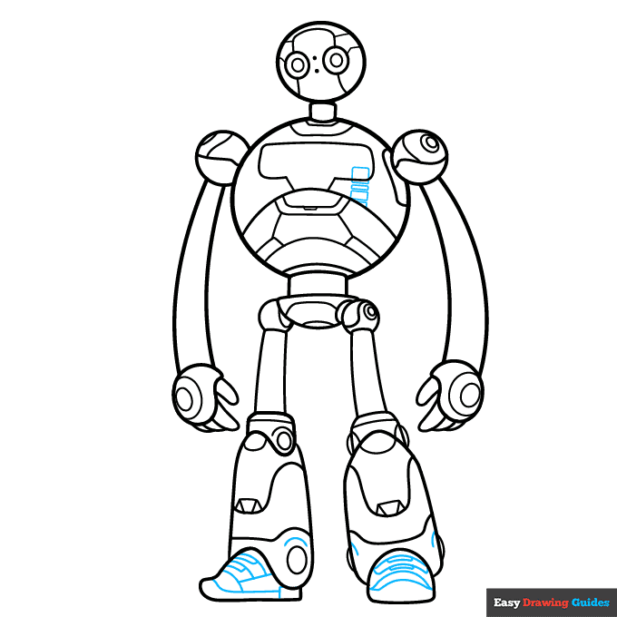 Wild Robot Roz step-by-step drawing tutorial: step 8