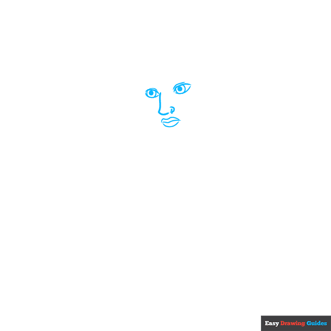 Vi from Arcane step-by-step drawing tutorial: step 1