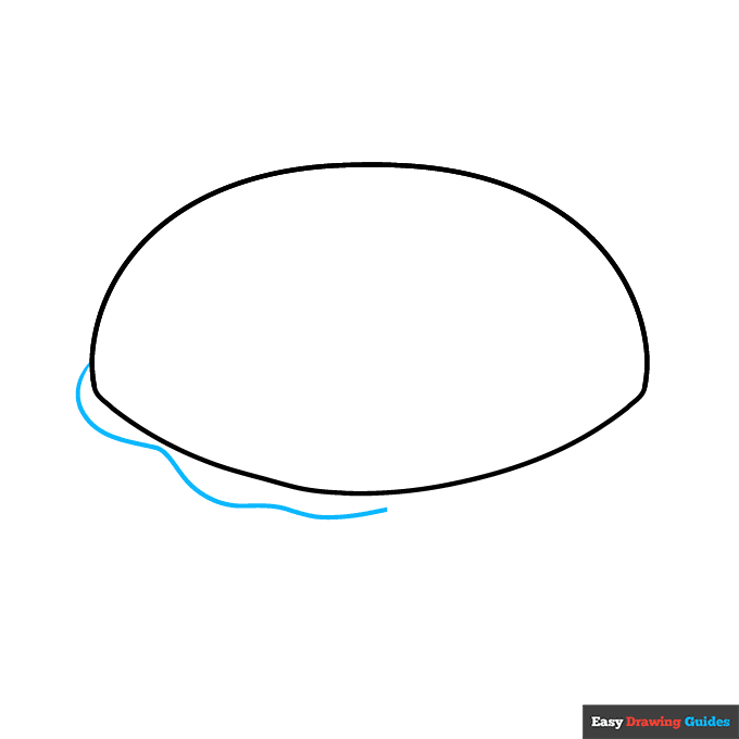 Bagel step-by-step drawing tutorial: step 2