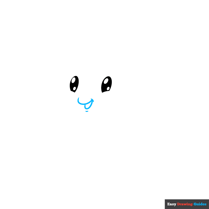 Cute Ghost step-by-step drawing tutorial: step 2