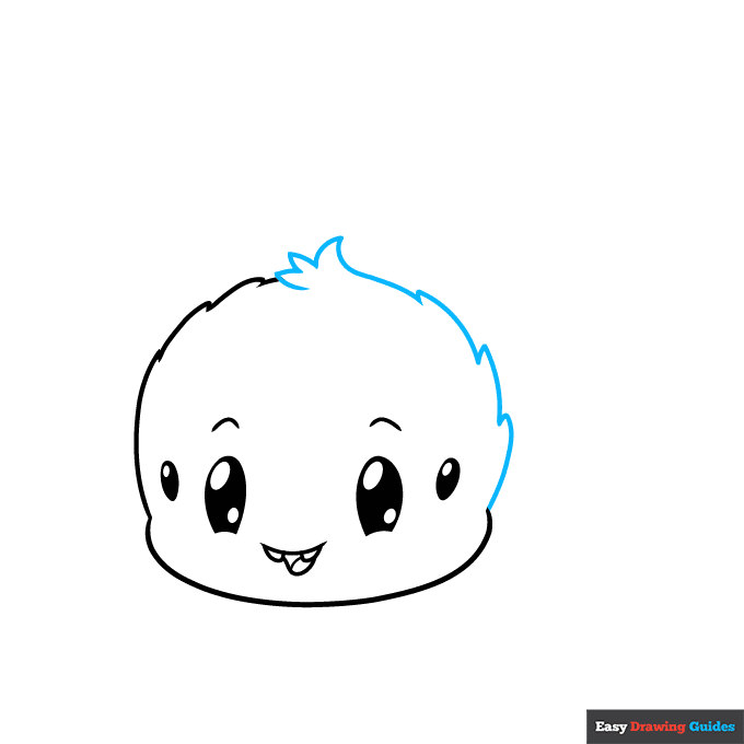 Cute Spider step-by-step drawing tutorial: step 4