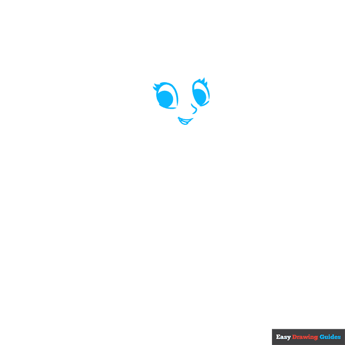 Easy Little Mermaid Ariel step-by-step drawing tutorial: step 1