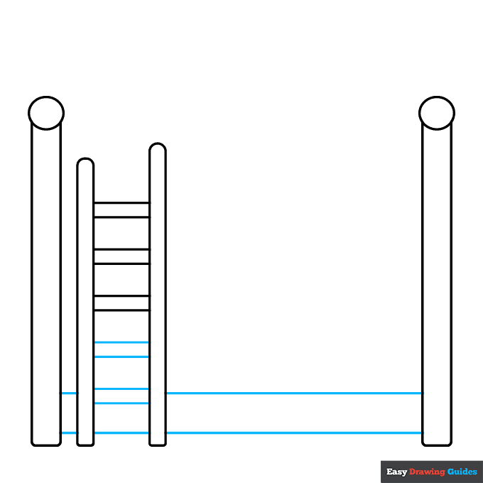 Easy Bunk Bed step-by-step drawing tutorial: step 3
