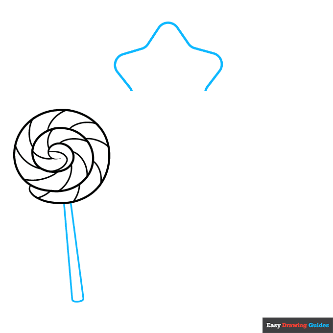 Easy Lollipop for Kids step-by-step drawing tutorial: step 5