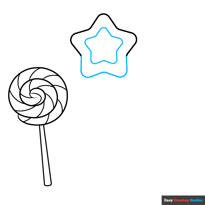 Easy Lollipop for Kids step-by-step drawing tutorial: step 6