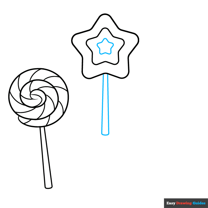 Easy Lollipop for Kids step-by-step drawing tutorial: step 7