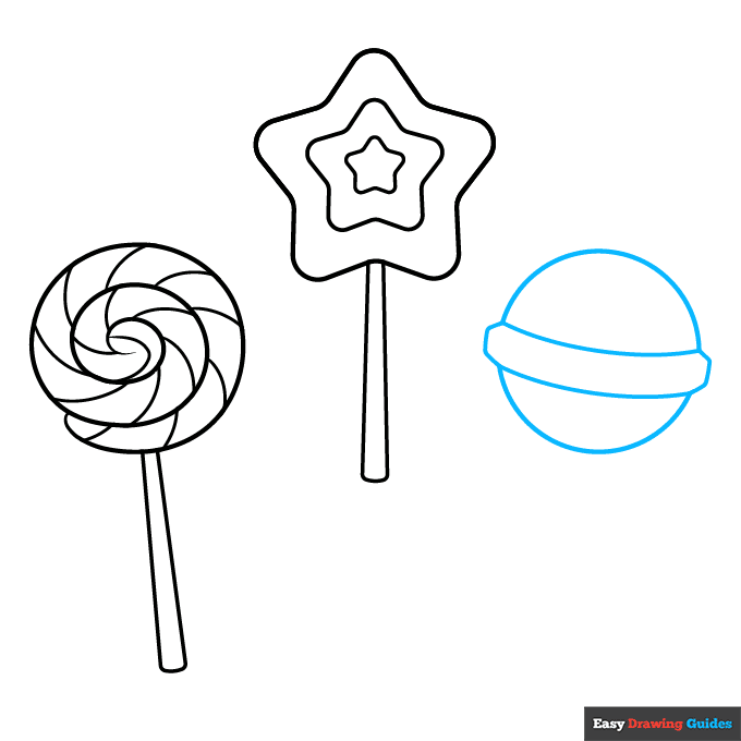 Easy Lollipop for Kids step-by-step drawing tutorial: step 8