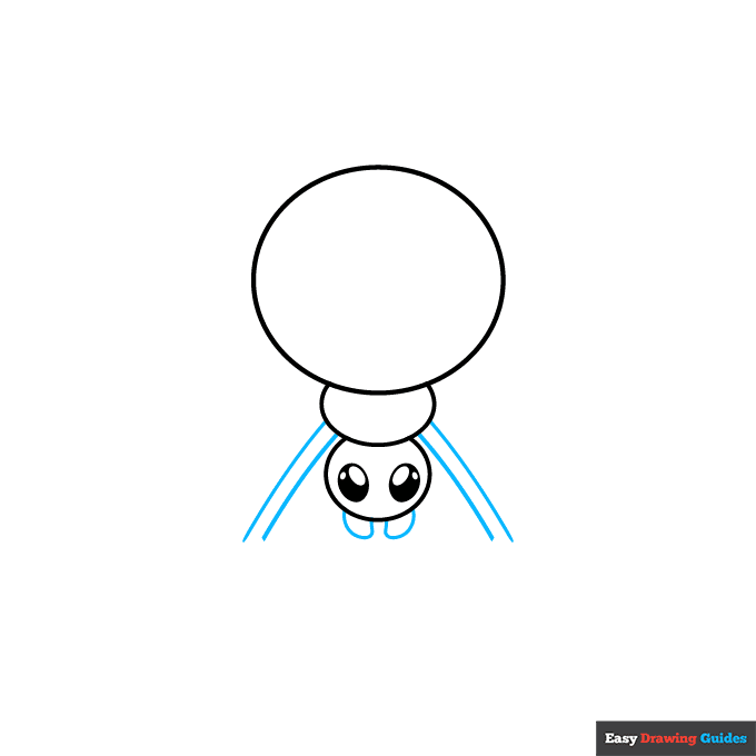 Easy Spider step-by-step drawing tutorial: step 3
