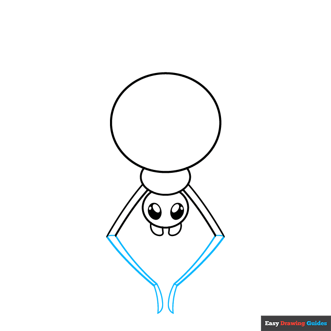 Easy Spider step-by-step drawing tutorial: step 4