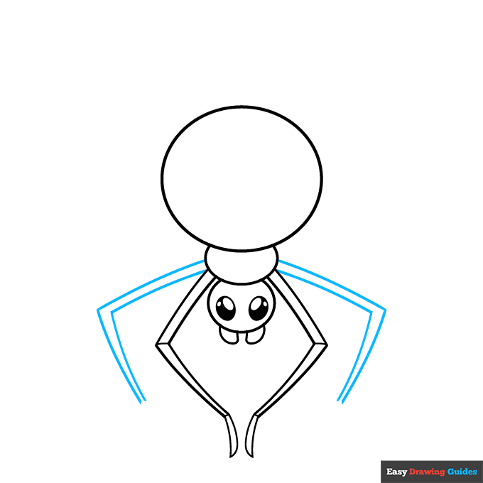 Easy Spider step-by-step drawing tutorial: step 5