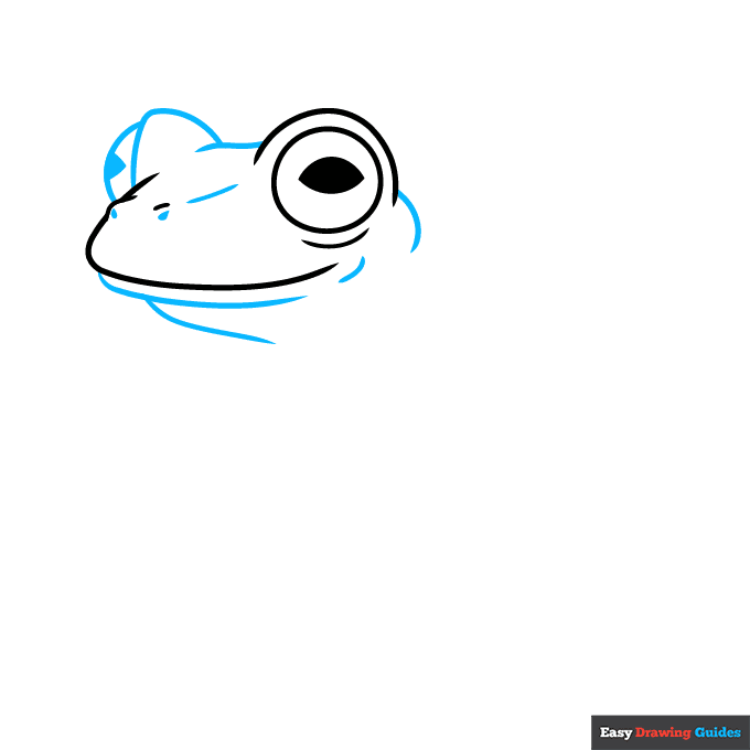 Glass Frog step-by-step drawing tutorial: step 2