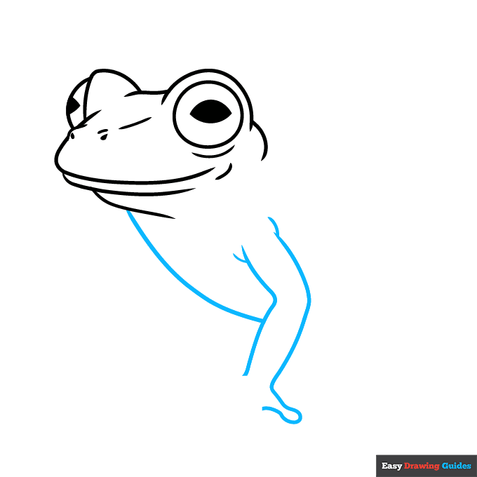 Glass Frog step-by-step drawing tutorial: step 3