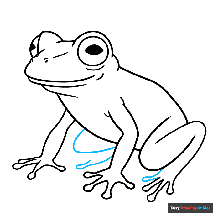 Glass Frog step-by-step drawing tutorial: step 7