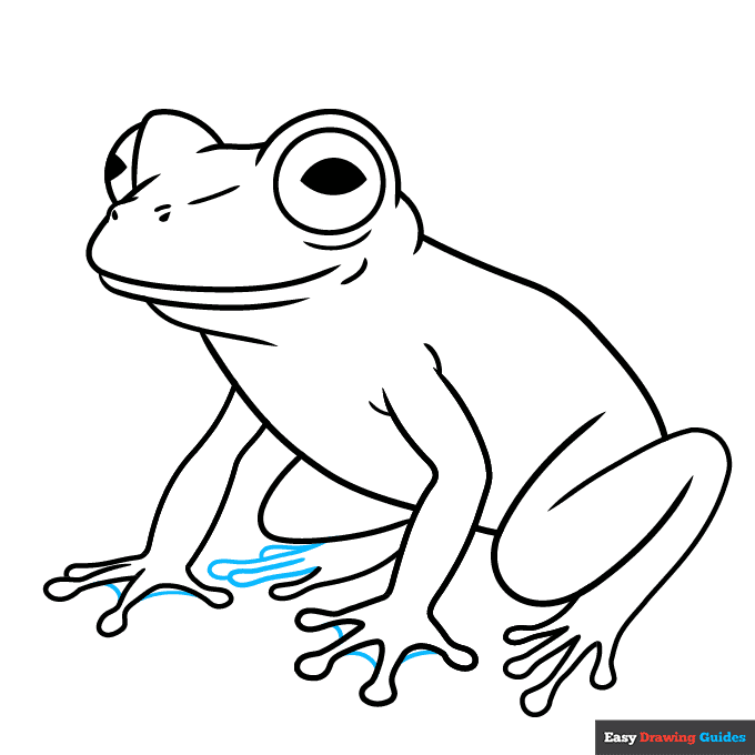 Glass Frog step-by-step drawing tutorial: step 8