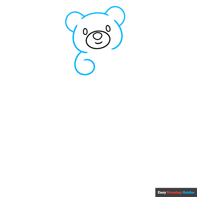 Gummy Bear step-by-step drawing tutorial: step 2