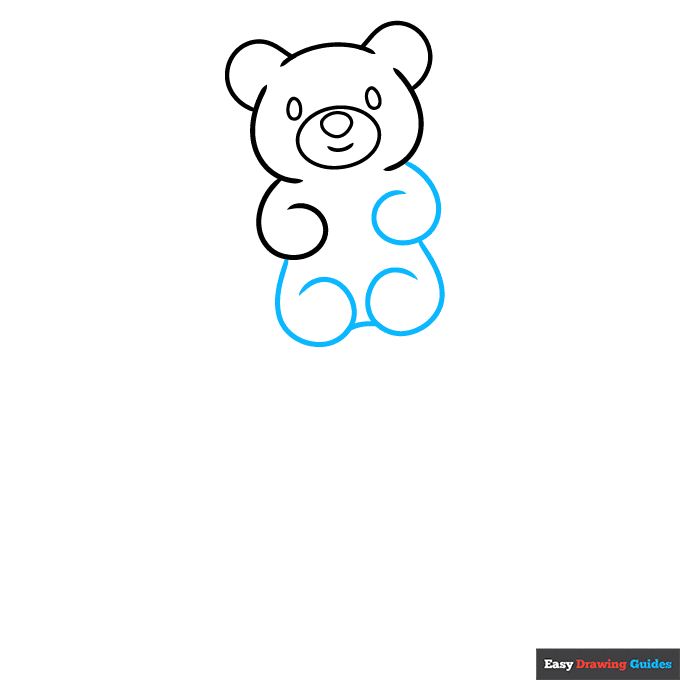 Gummy Bear step-by-step drawing tutorial: step 3