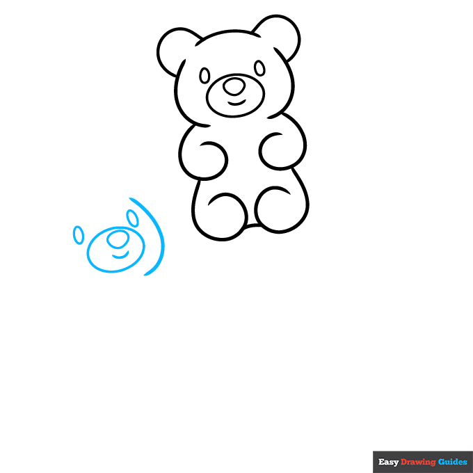 Gummy Bear step-by-step drawing tutorial: step 4