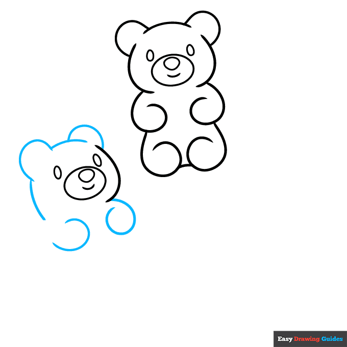 Gummy Bear step-by-step drawing tutorial: step 5