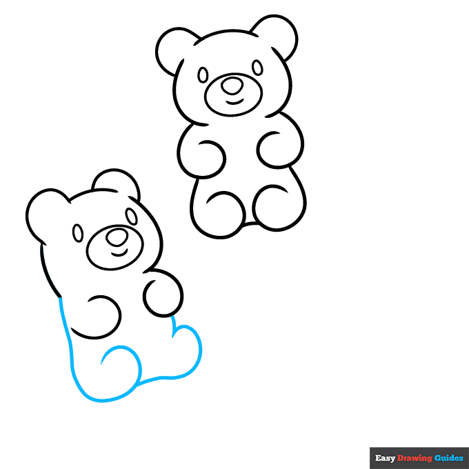 Gummy Bear step-by-step drawing tutorial: step 6