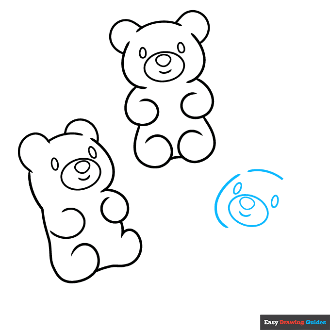 Gummy Bear step-by-step drawing tutorial: step 7
