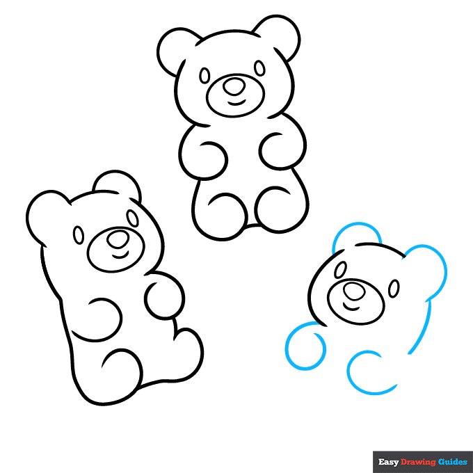 Gummy Bear step-by-step drawing tutorial: step 8