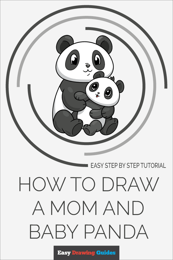 How to Draw a Mom and Baby Panda Pinterest Image
