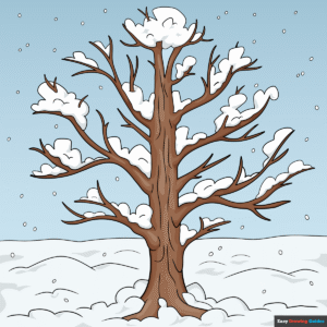 How to Draw a Winter Tree Featured Image