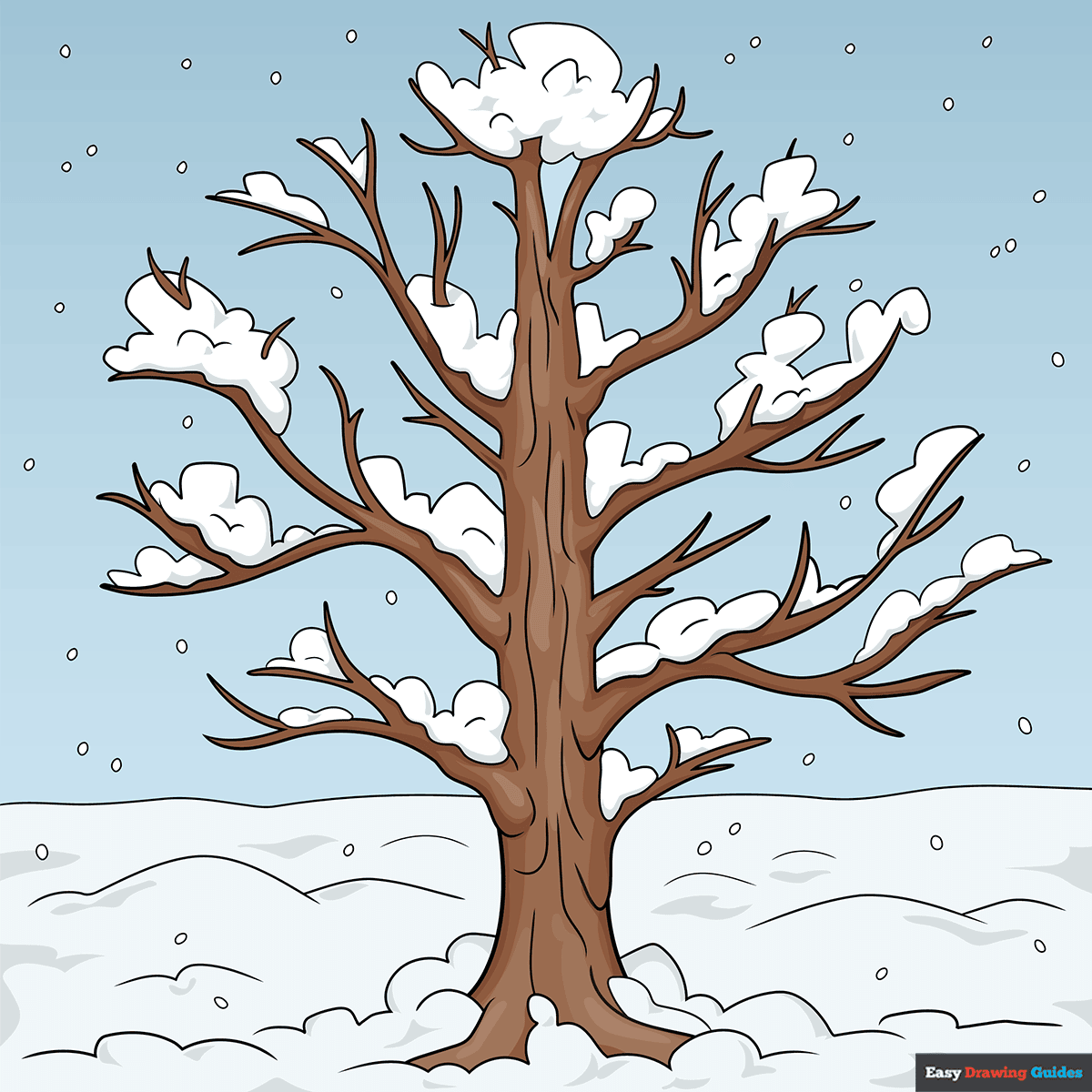 How to Draw a Winter Tree Featured Image