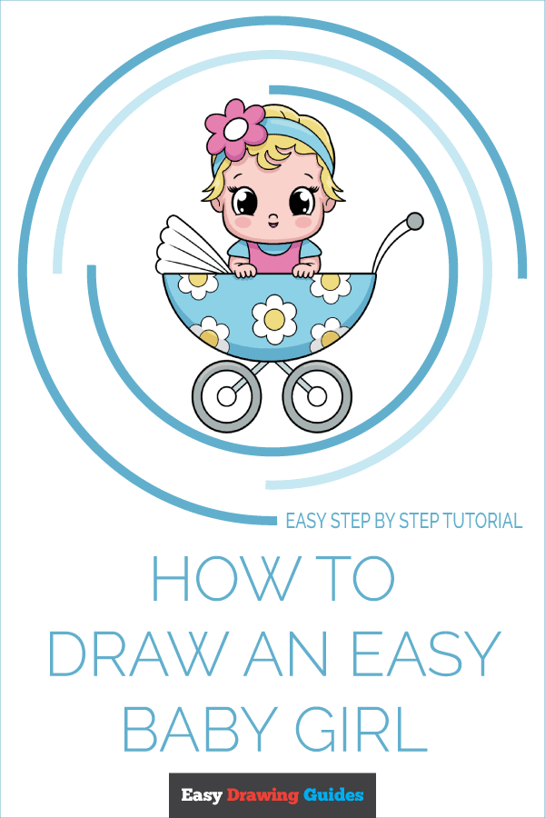 How to Draw an Easy Baby Girl Pinterest Image
