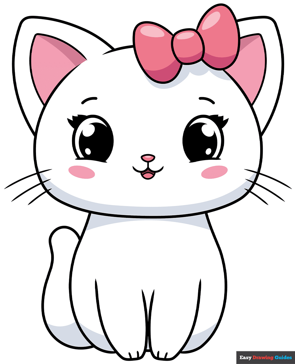How to Draw an Easy Cute Cat Featured Image