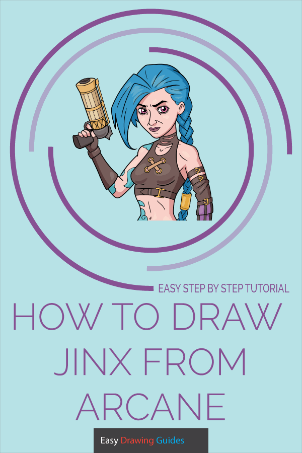 How to Draw Jinx from Arcane Pinterest Image