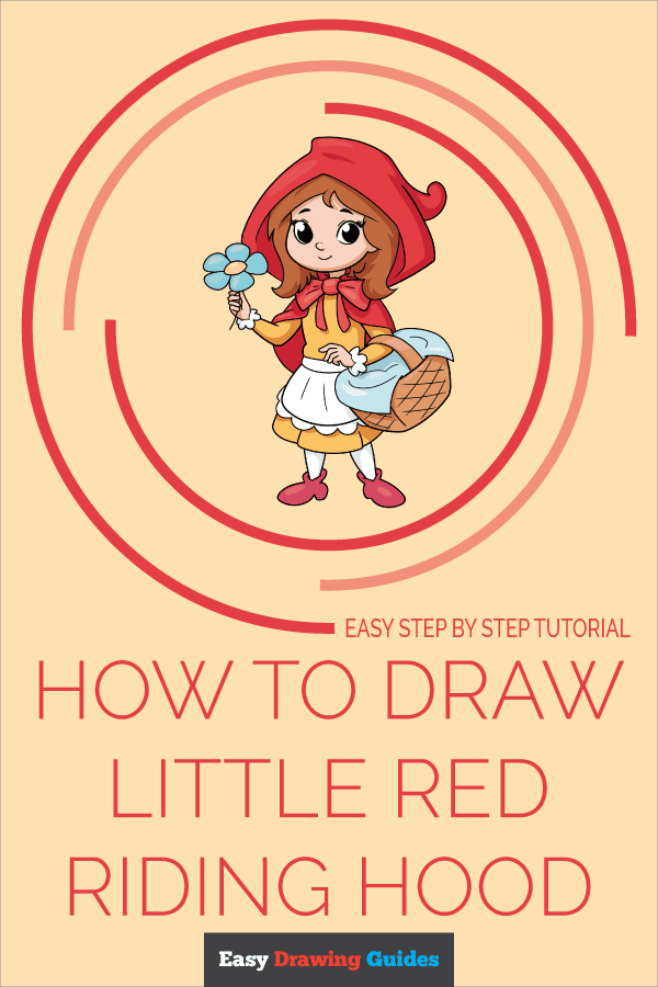 How to Draw Little Red Riding Hood Pinterest Image