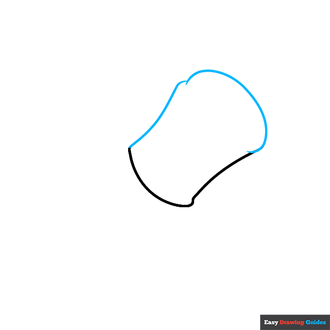 Marshmallow step-by-step drawing tutorial: step 2