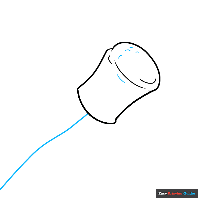 Marshmallow step-by-step drawing tutorial: step 4