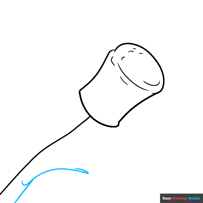 Marshmallow step-by-step drawing tutorial: step 5