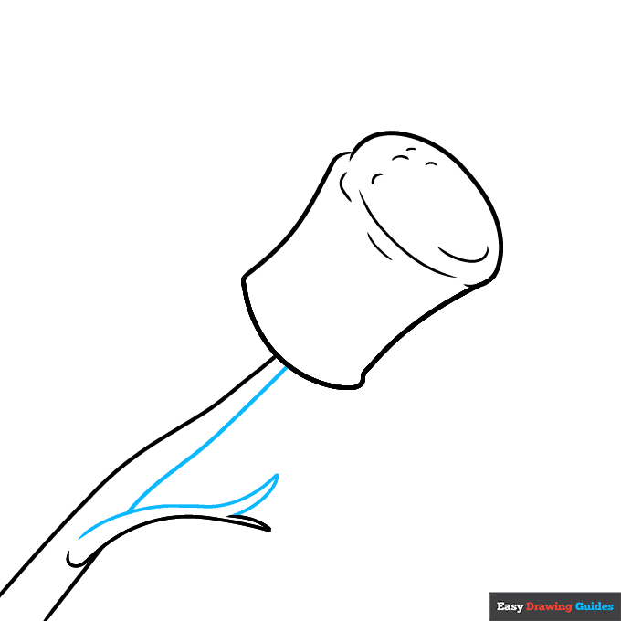 Marshmallow step-by-step drawing tutorial: step 6