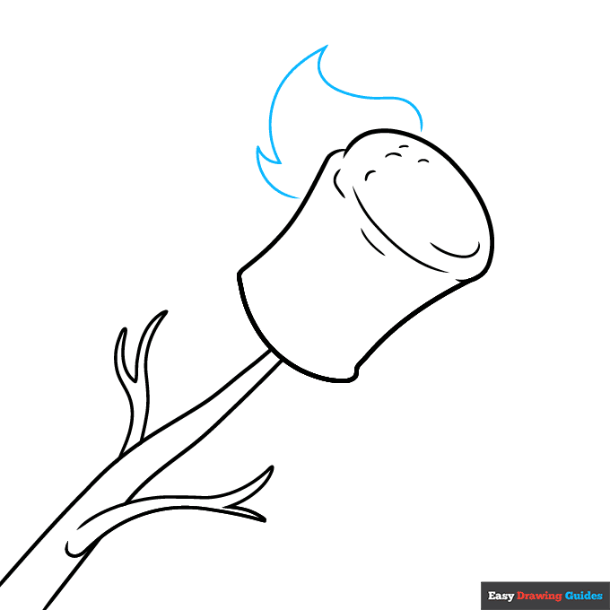 Marshmallow step-by-step drawing tutorial: step 8