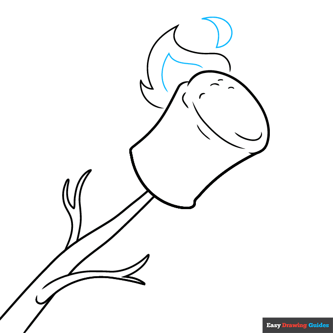 Marshmallow step-by-step drawing tutorial: step 9