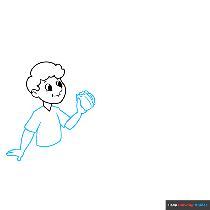 Picnic step-by-step drawing tutorial: step 2