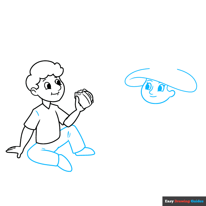 Picnic step-by-step drawing tutorial: step 3